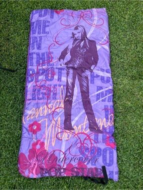 Purple Hannah Montana Sleeping Bag with Floral Artwork